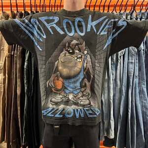 Vintage 90s Looney Tunes Taz All Over Print Basketball Shirt — Size Large Shirt